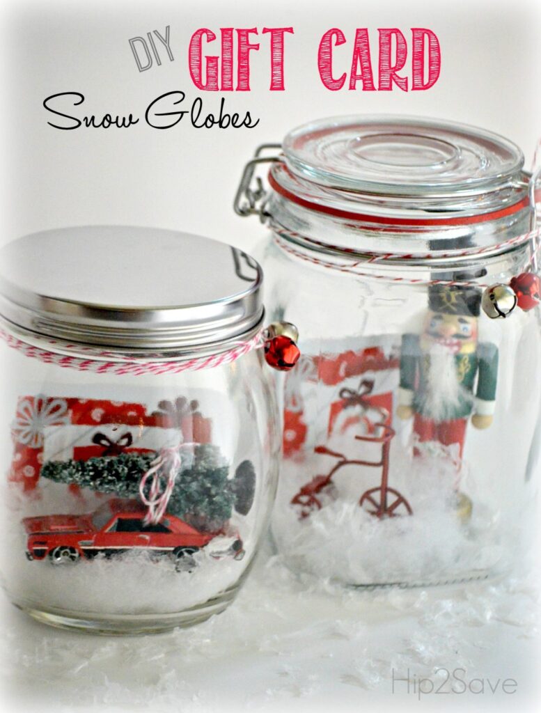 putting cash in snow globes for a creative way to give money