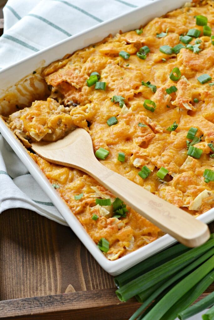 southwestern chicken casserole for an easy one dish meal idea