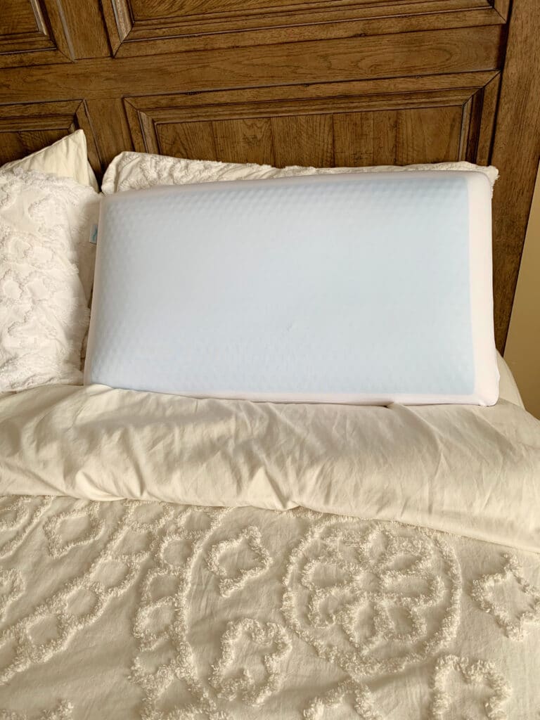 pillow on bed