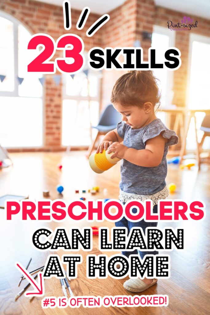 preschooler lending skills by playing