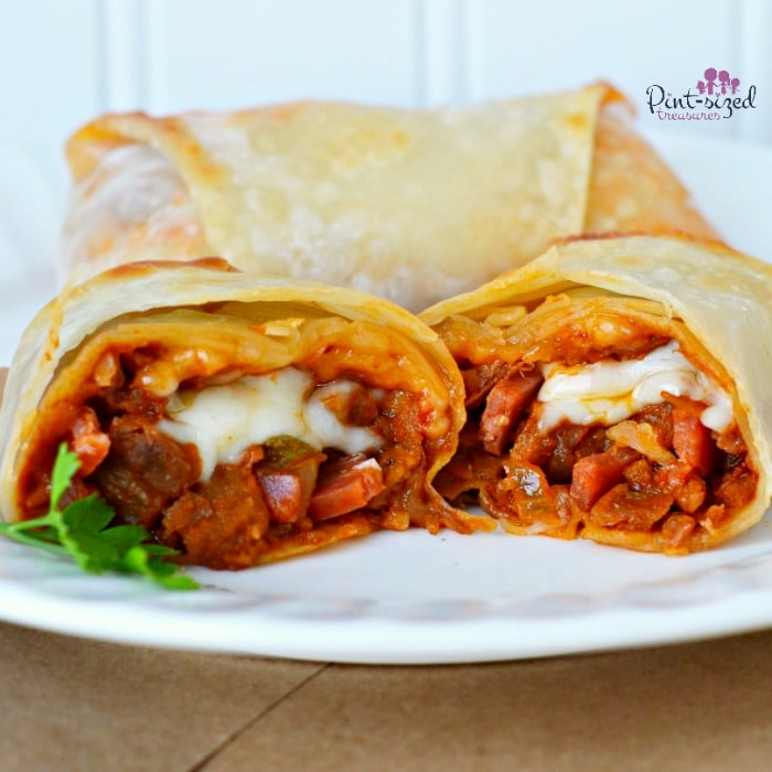 pizza egg rolls for summer lunch