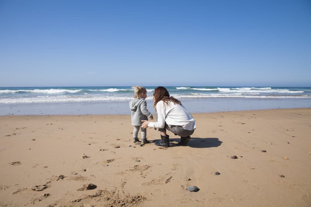 child with mother