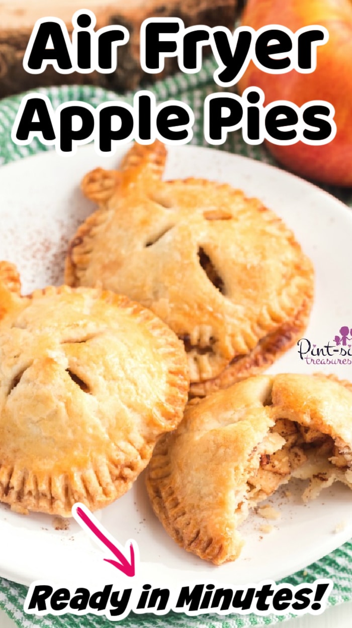air fryer apple pies on plate