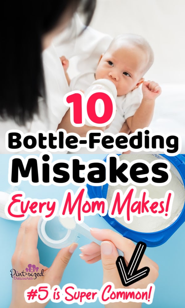 mom feeding baby a bottle