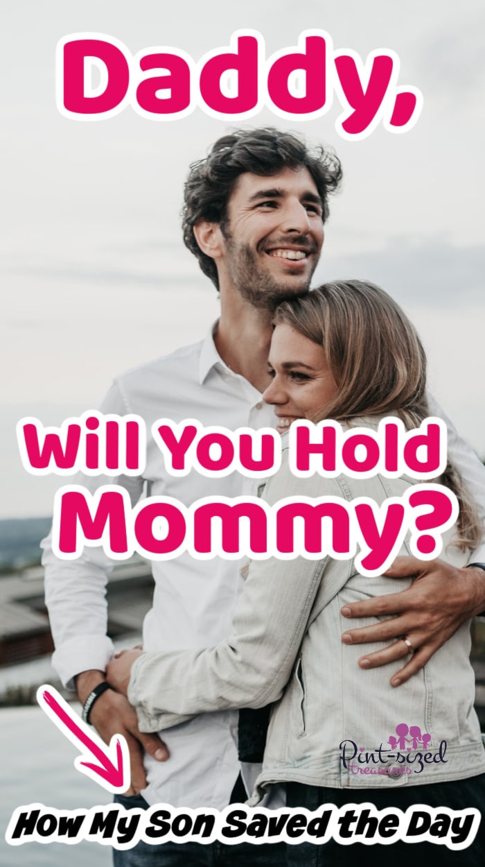 dad holding mom
