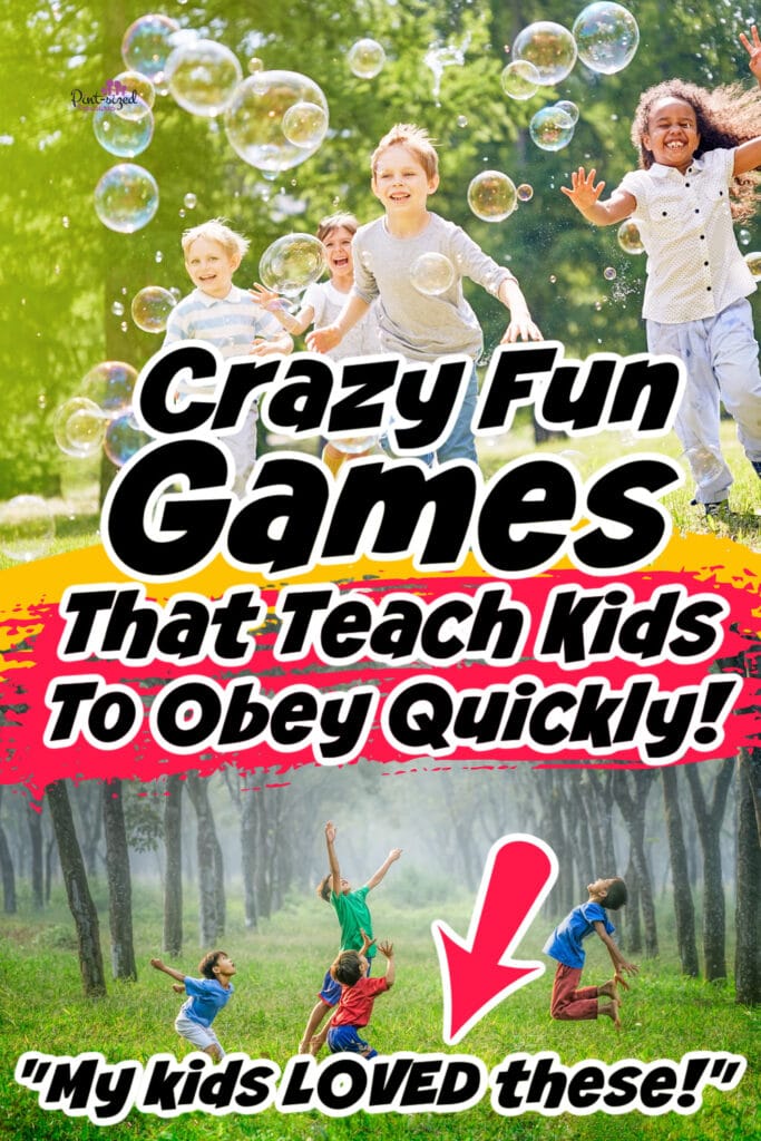 kids playing games that teach them to obey