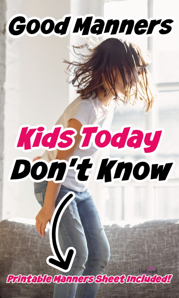 child jumping on furniture showing bad manners