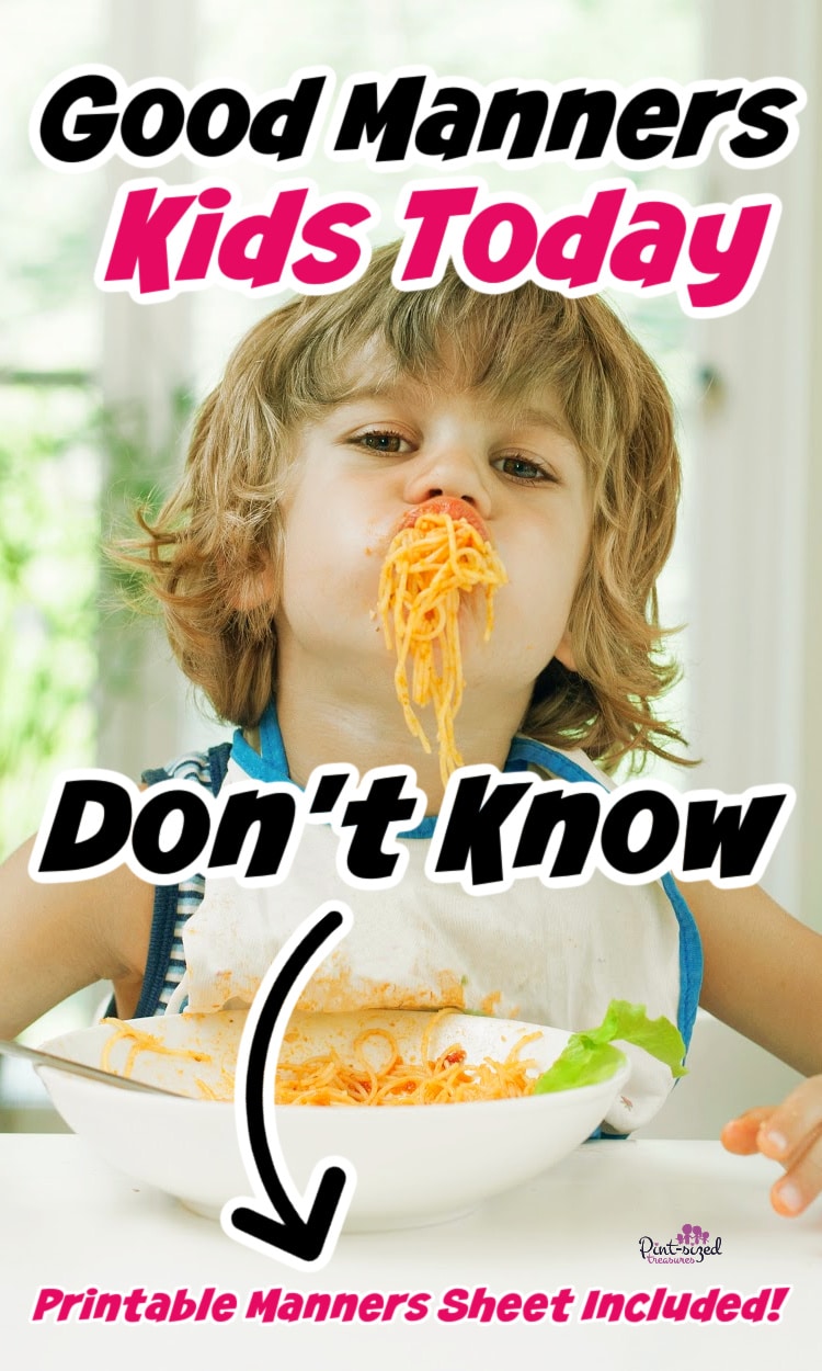 a child eating with bad manners