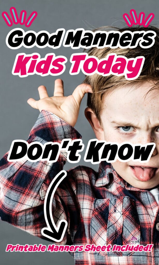 a child with bad manners