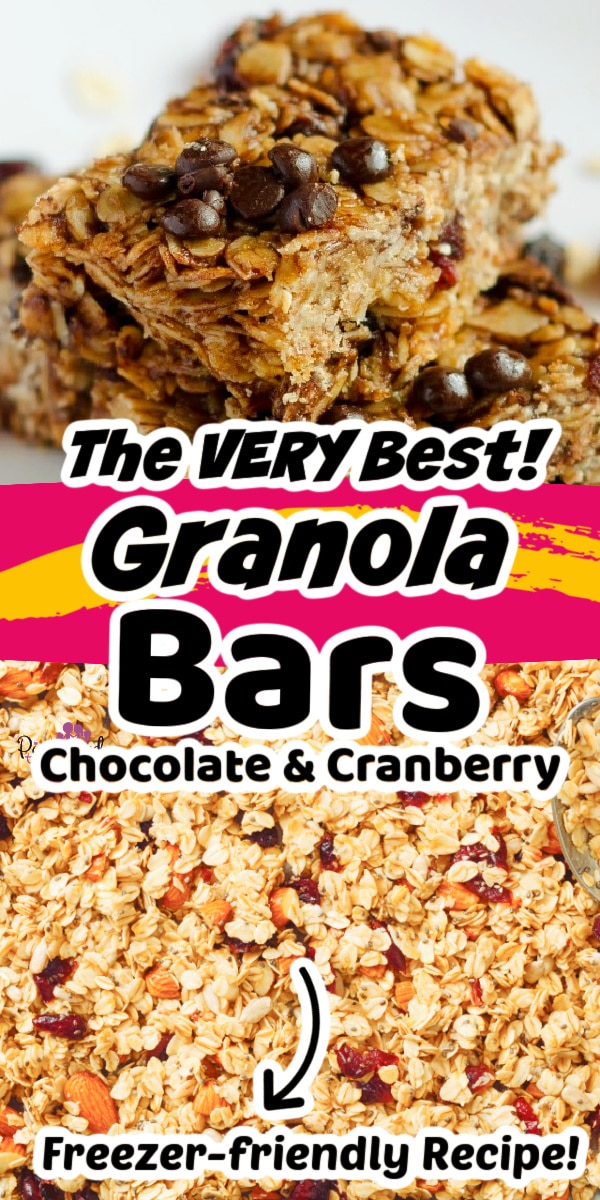 chocolate and cranberry granola bars recipe