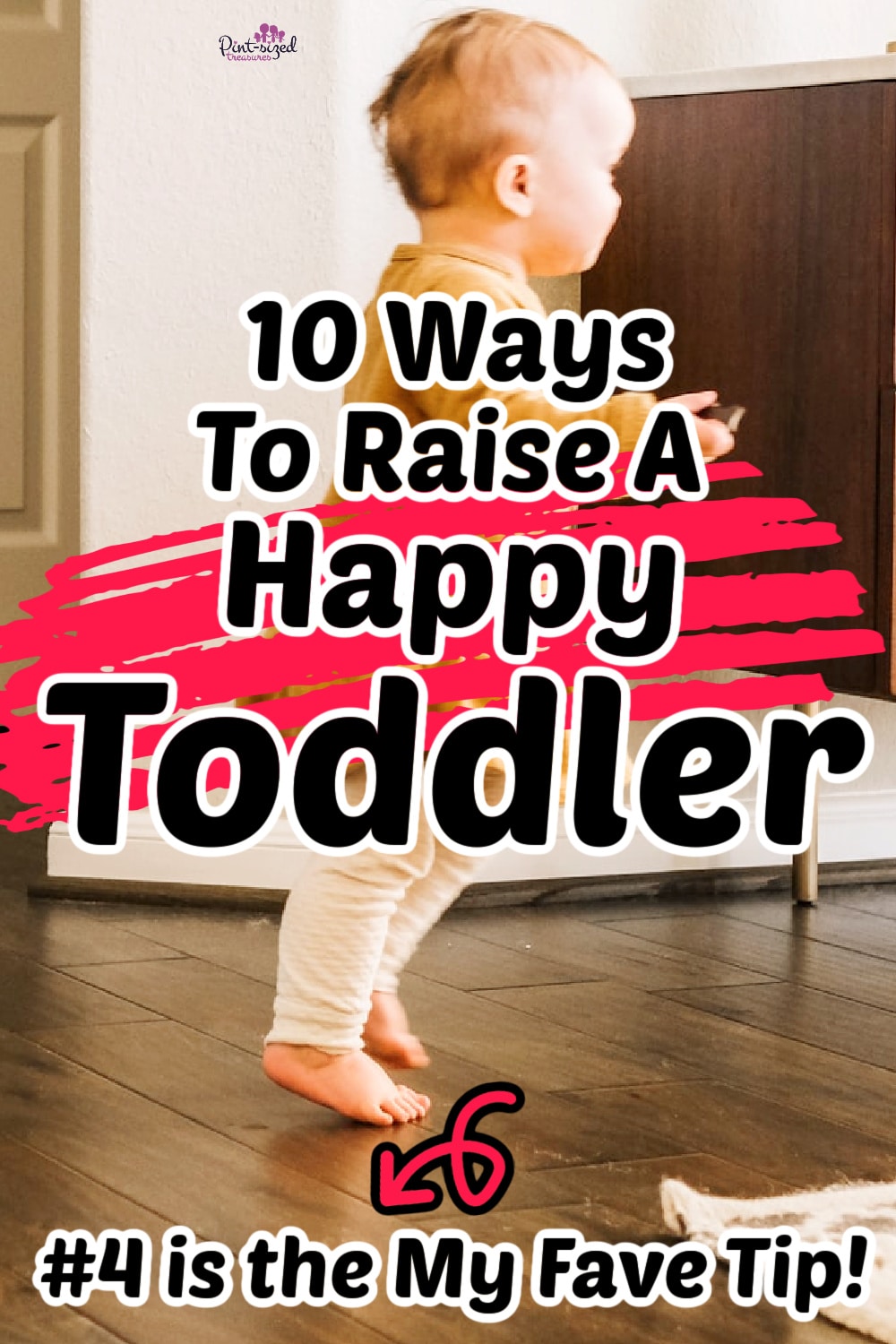 happy toddler walking on floor