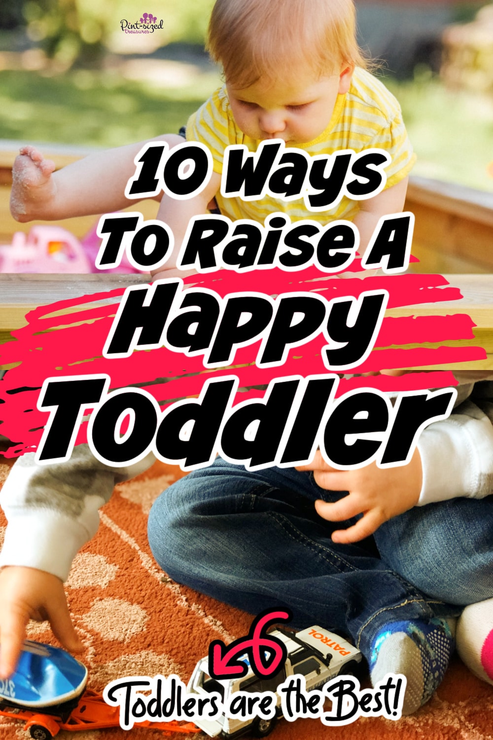 happy toddlers playing