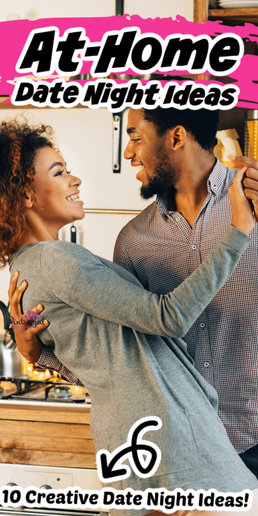 a couple enjoying a date night at home