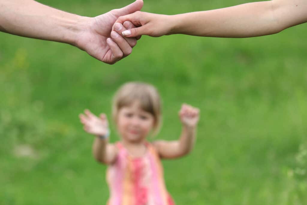 a happy family with a productive mom