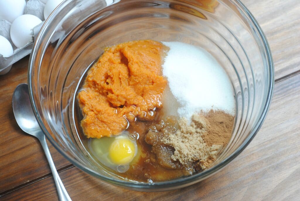 ingredients for chocolate chip pumpkin cookies