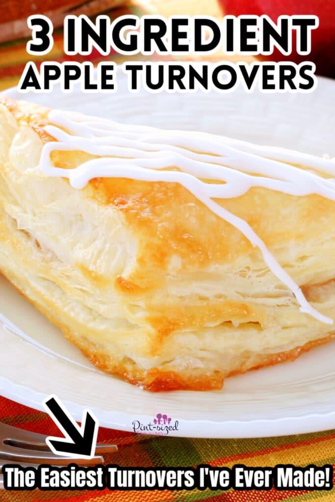 apple turnovers on white plate