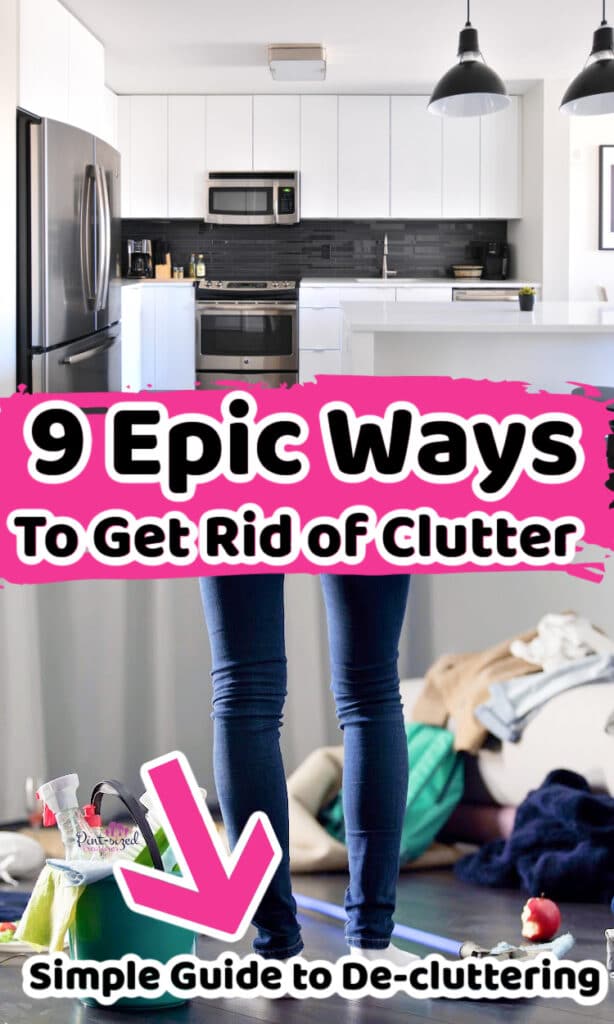 a woman decluttering her home