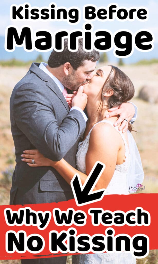 kissing on wedding day