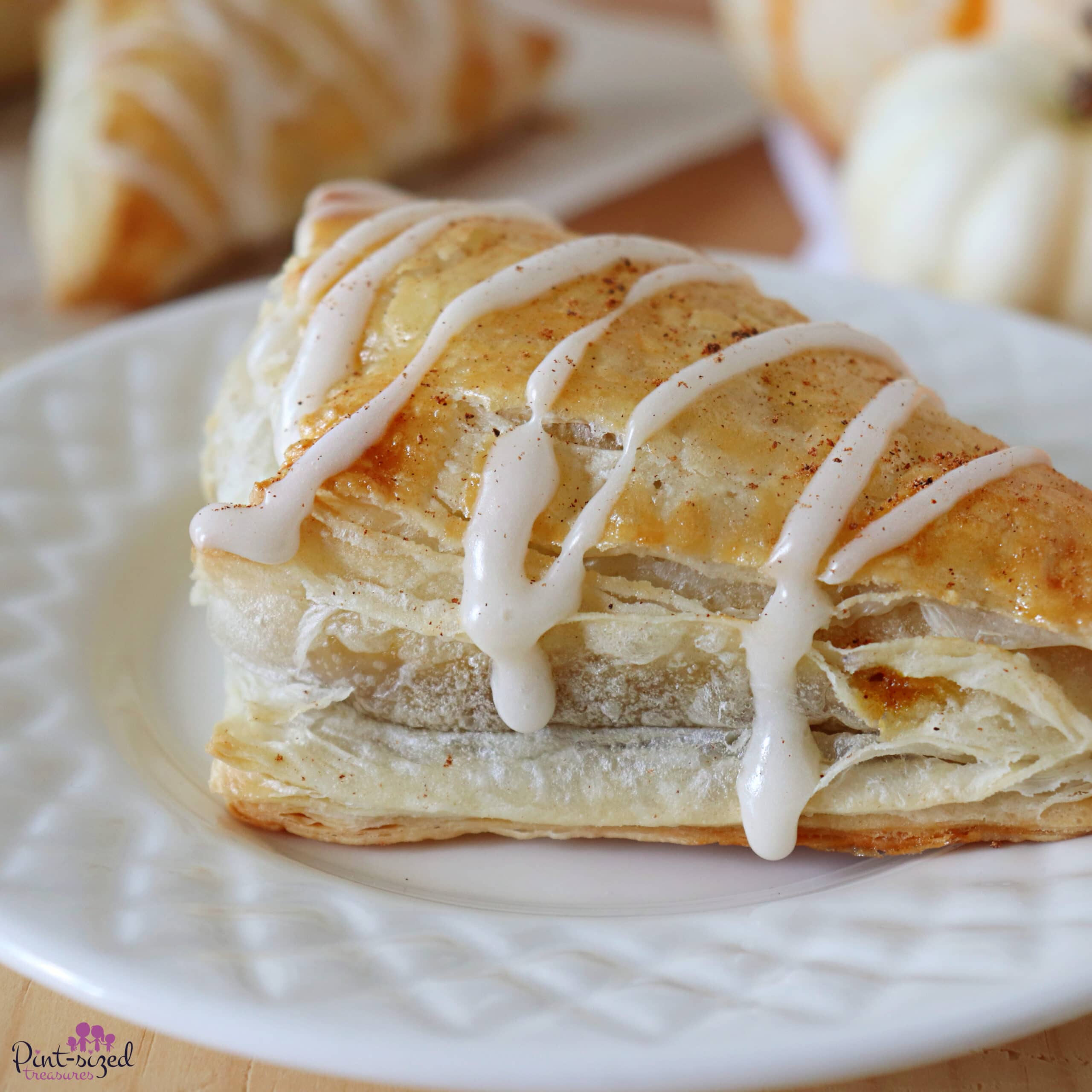 pumpkin turnover on white plate