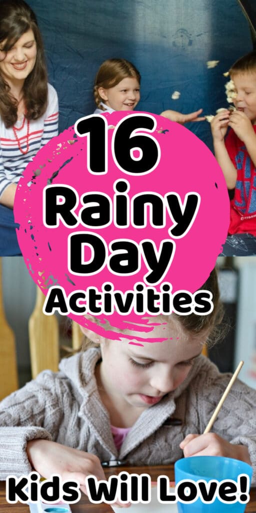 family doing rainy day activities together
