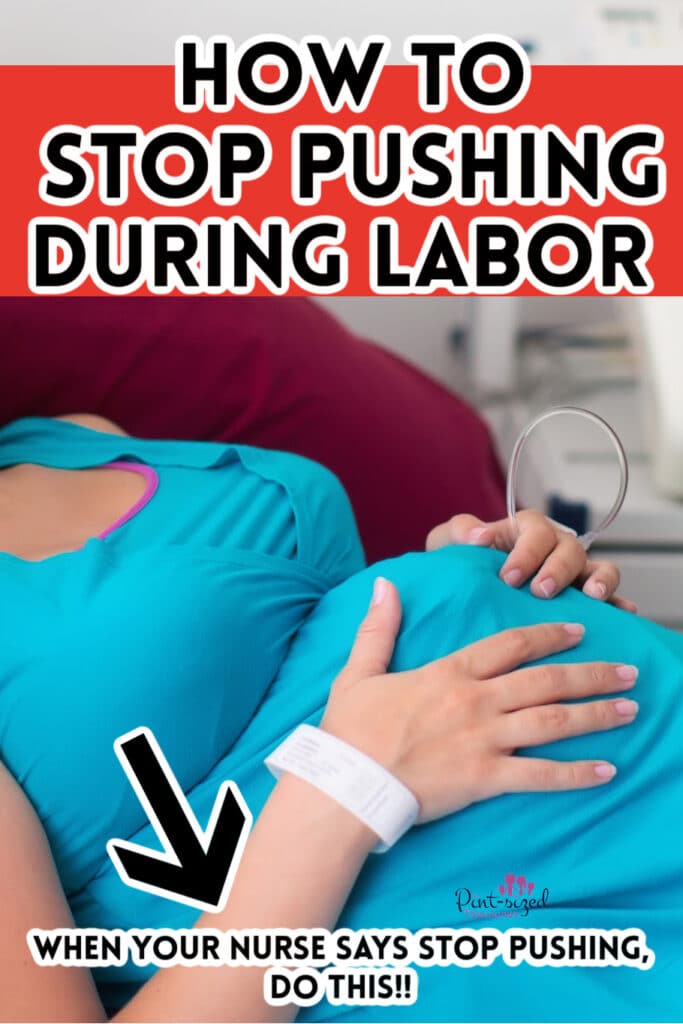 pregnant woman earning how to stop pushing during labor and delivery