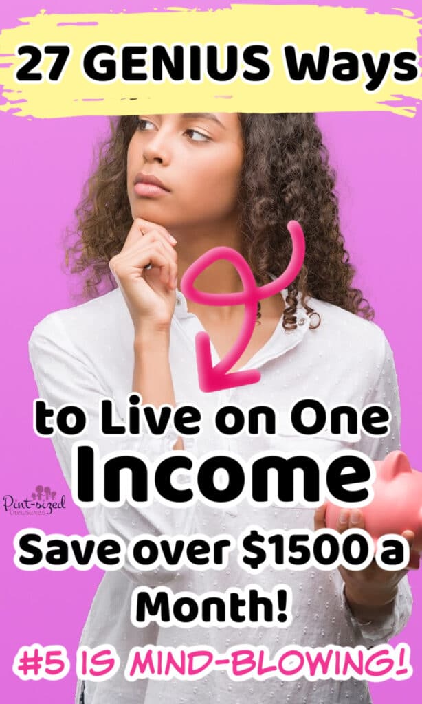 woman thinking about how to save money while living on one income