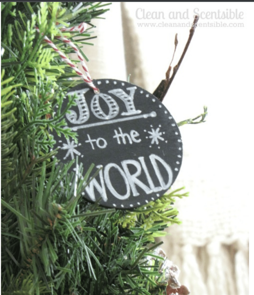chalkboard Christmas DIY ornament