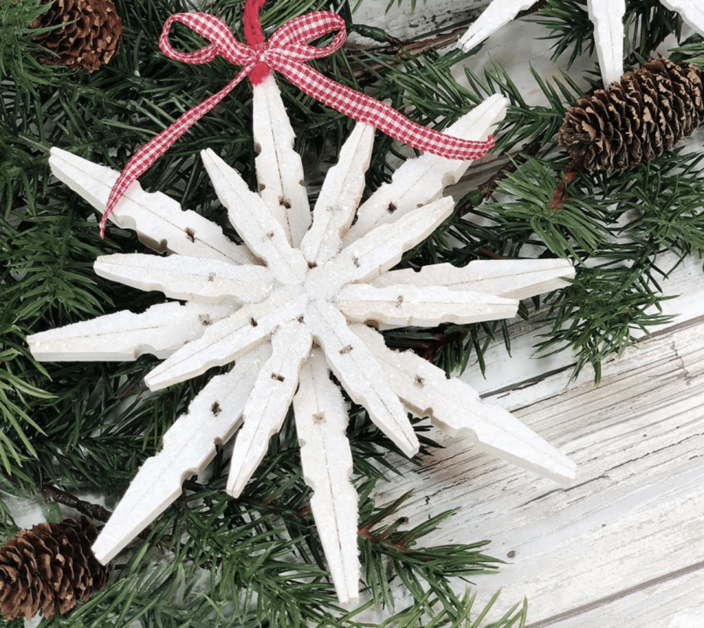 DIY snowflake ornaments