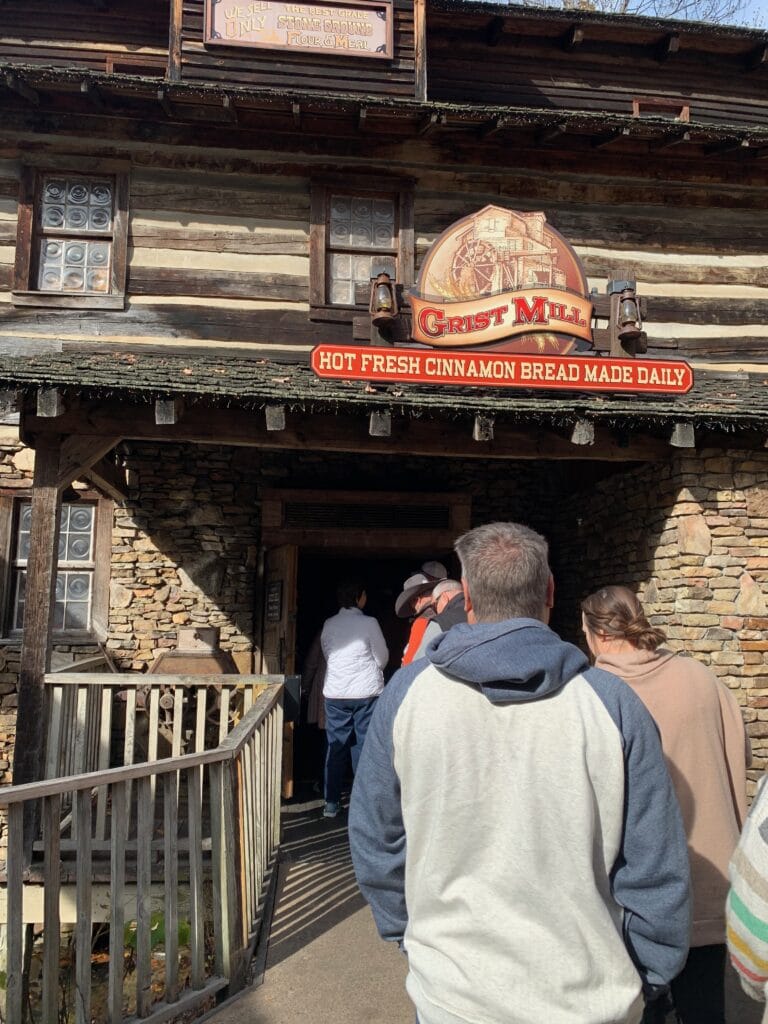 waiting in line at Dollywood