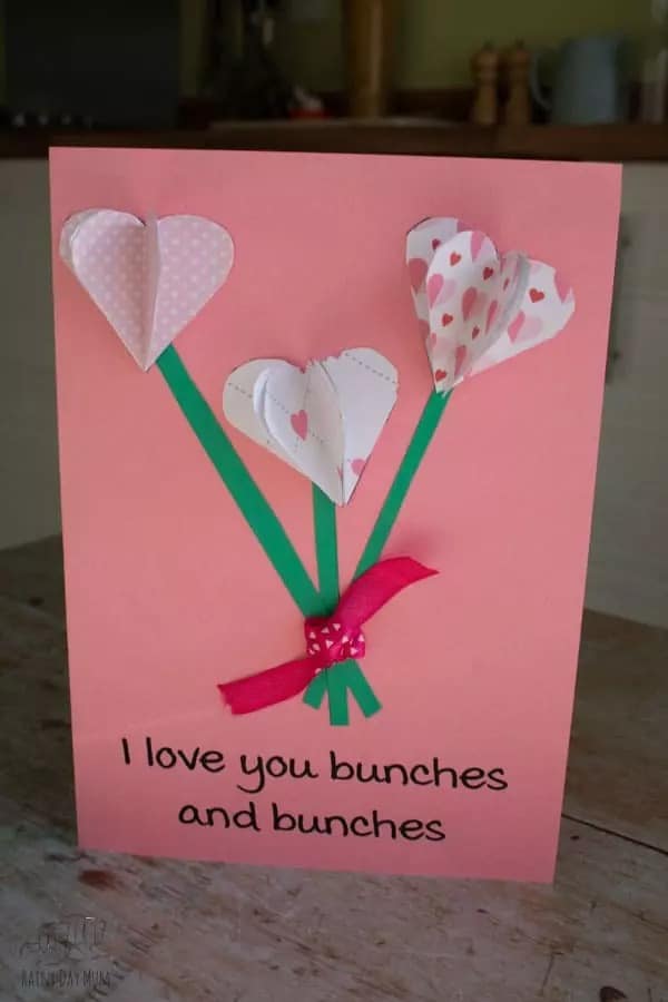 homemade valentines day card for school