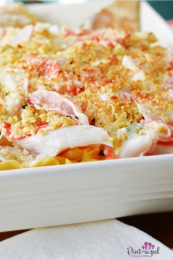 creamy crab rangoon casserole