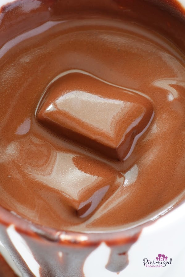 melting chocolate for homemade truffles