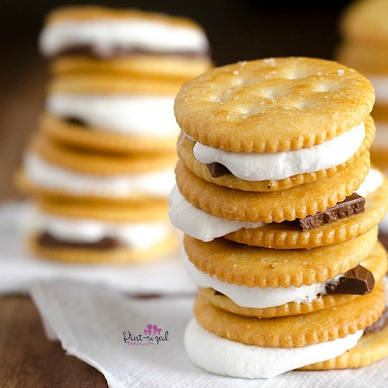 sweet and salty s'mores is a great camping recipe