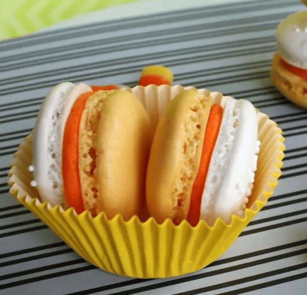 candy corn macaroons