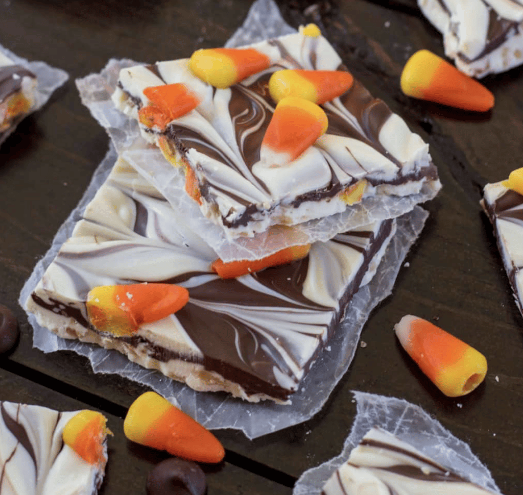 candy corn bark
