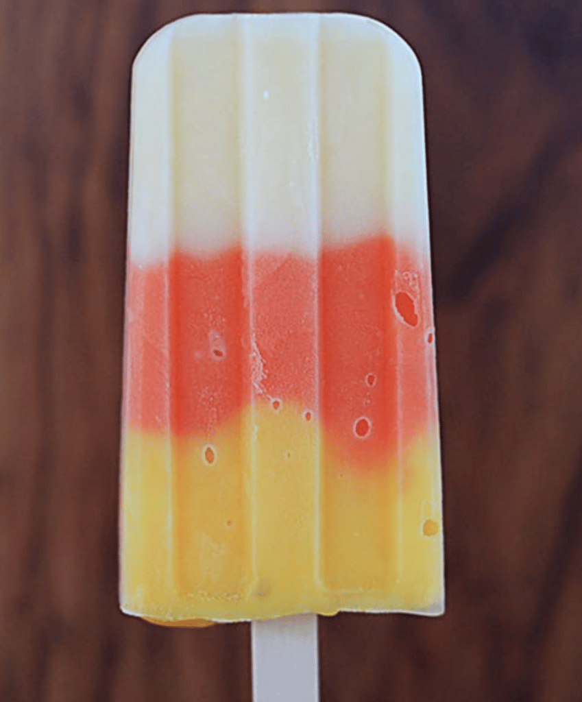 candy corn jello pops