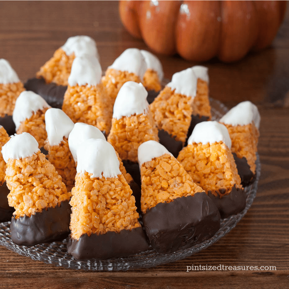 candy corn Rice Krispie treats