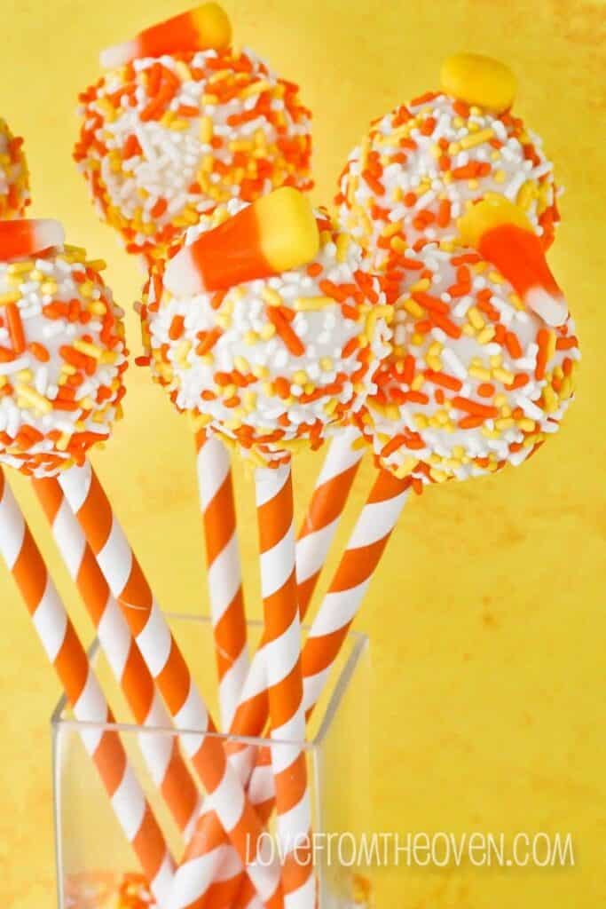 candy corn cake pops