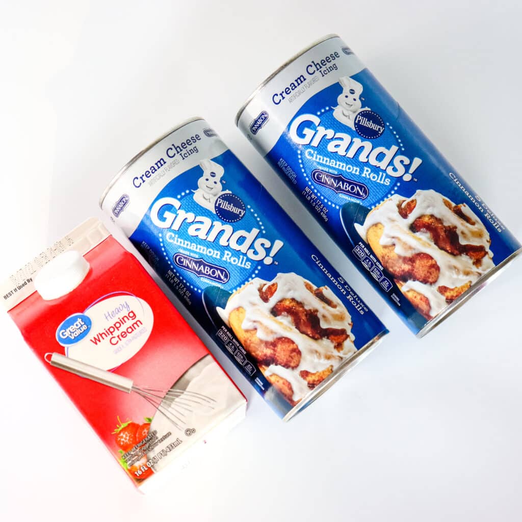 ingredients for tik tok cinnamon rolls