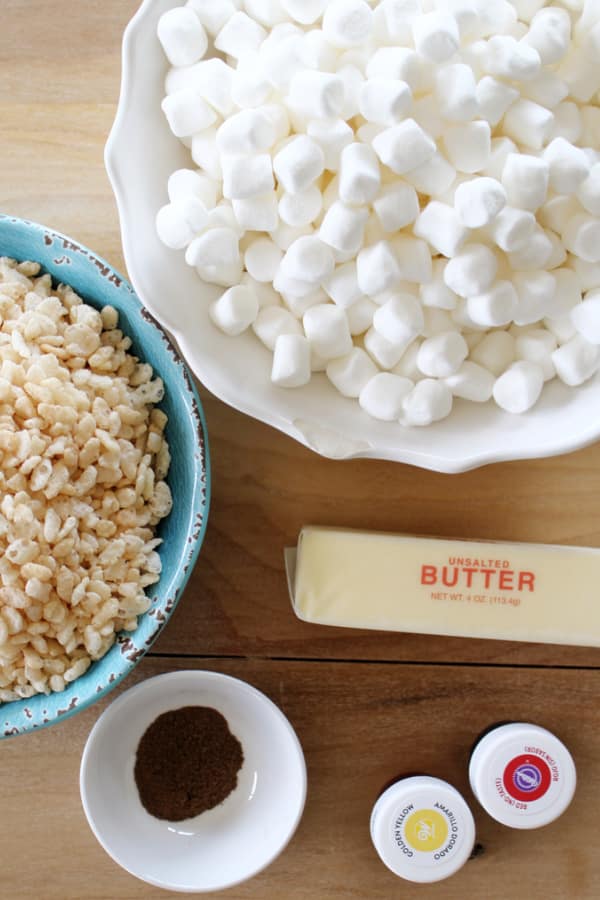 ingredients for pumpkin pie Rice Krispie treats recipe