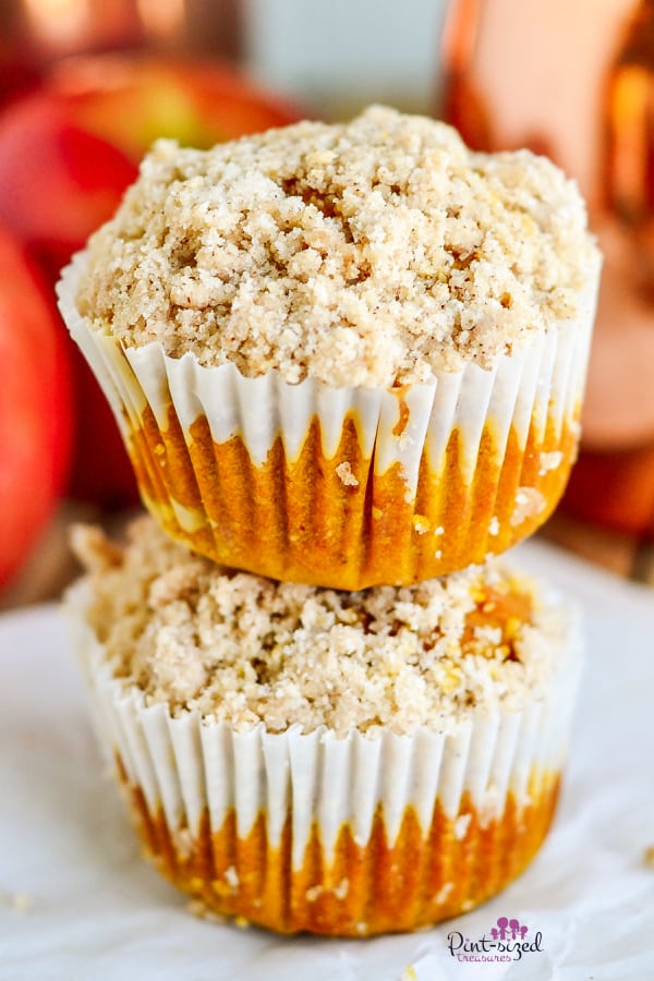 stack of pumpkin muffins