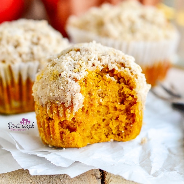 unwrapped pumpkin muffin