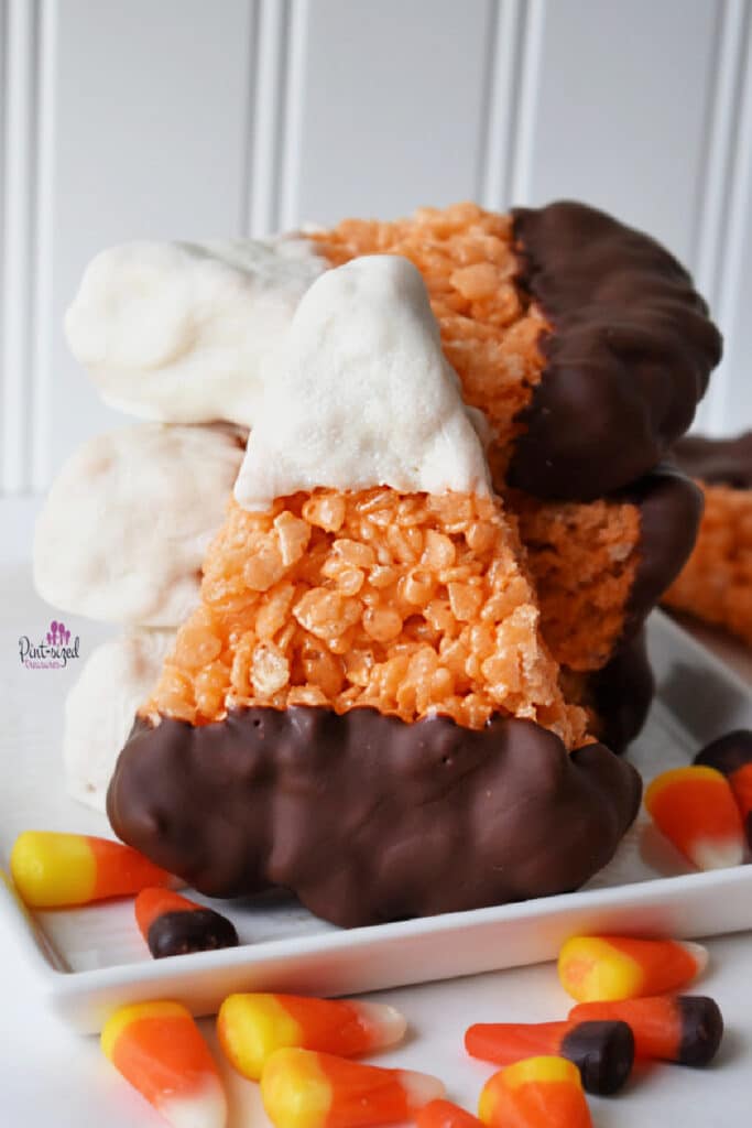 candy corn Rice Krispie treats