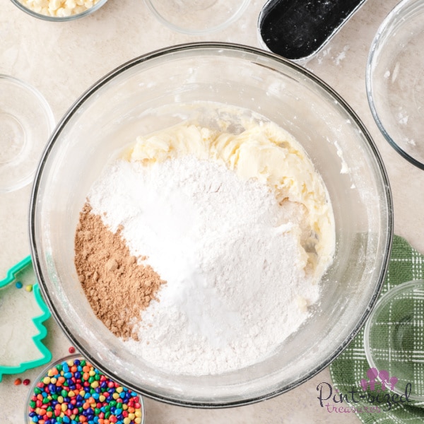 ingredients for ginger Christmas tree cookies