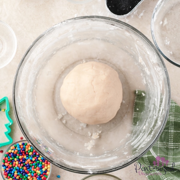 ball of Christmas tree cookie dough