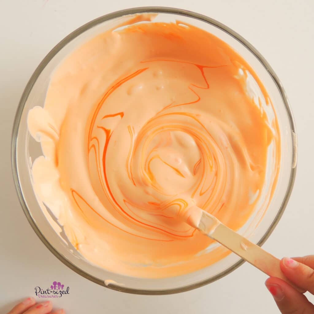 making the pumpkin puffy paint