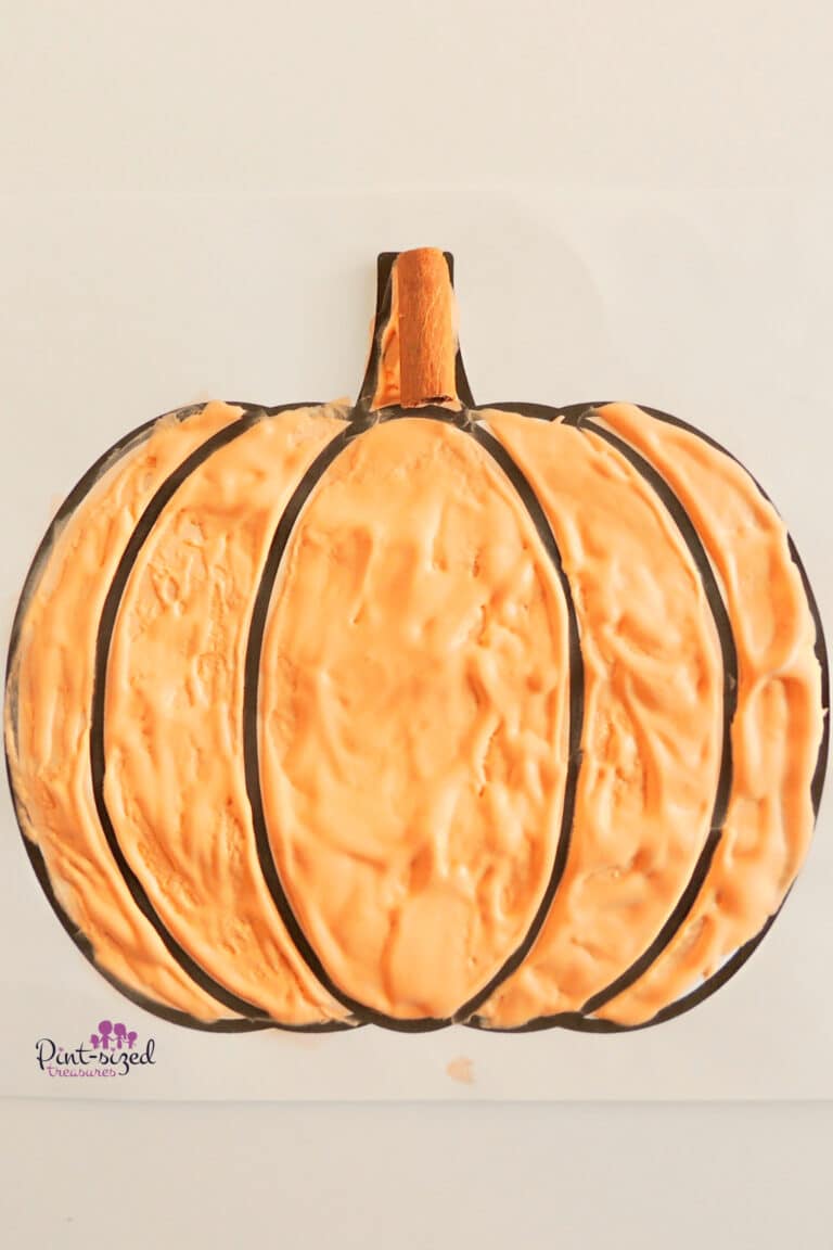 puffy paint pumpkin craft for kids