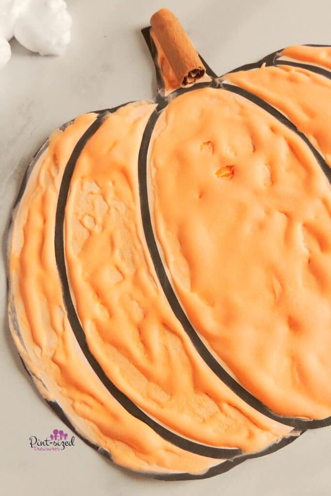 puffy paint pumpkin craft