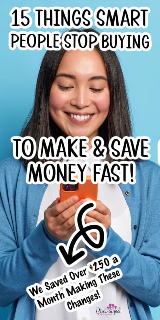 woman reading about things to stop buying in order to save money