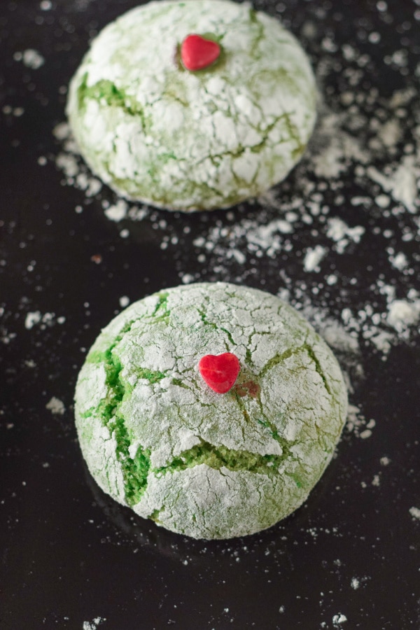 finished baked grinch cookies